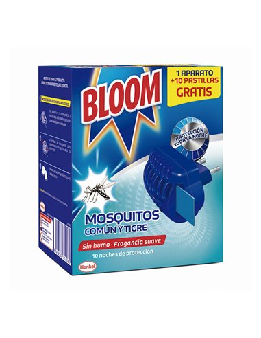 Insect bloom aparato+10 pastillas mosquitos común y tigre