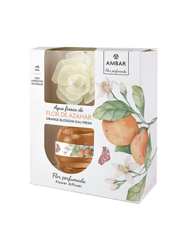 Ambientador ambar flor difusora agua fresca flor de azahar 60ml