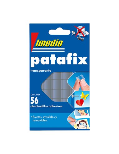 Patafix almohadilla adhesiva transparente removible 56 unid. 7001471 imedio