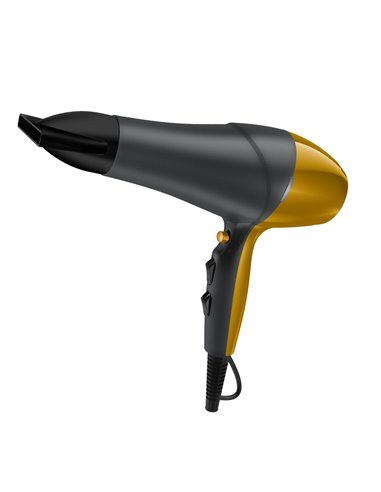 Secador de cabelo iônico profissional cinza / dourado Küken 2100w