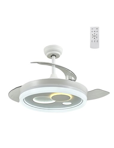 Ventilador LED con aspas retráctiles Naira 78W 5900Lm CCT