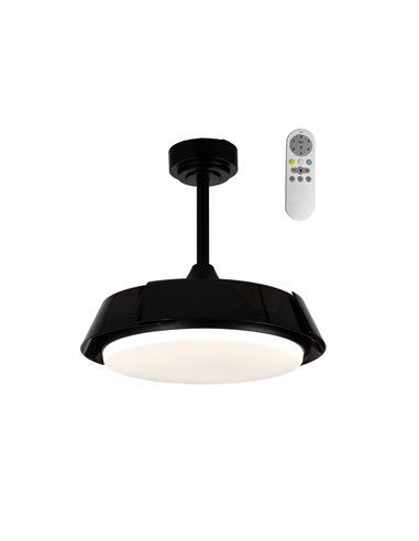 Ventilador de techo LED Batán Negro 35W 3200lm CCT