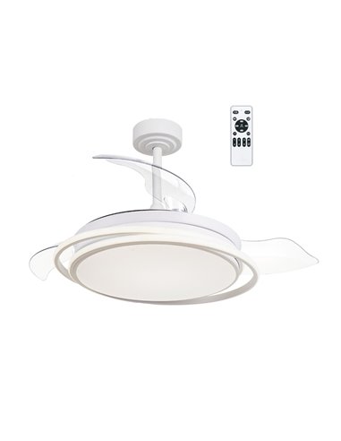 Ventilador LED con aspas plegables Antila Blanco 45W 4000 Lm CCT