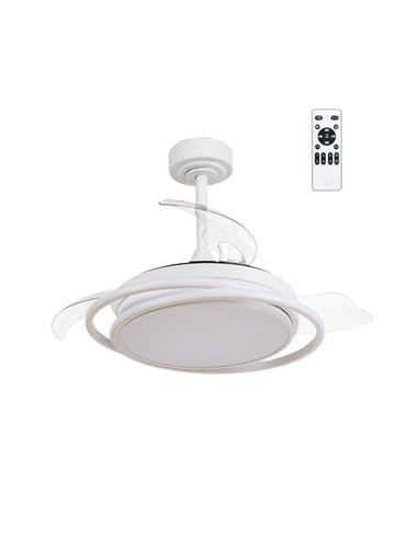 Antila mini ventilador de teto LED branco 45W 4000 lm CCT