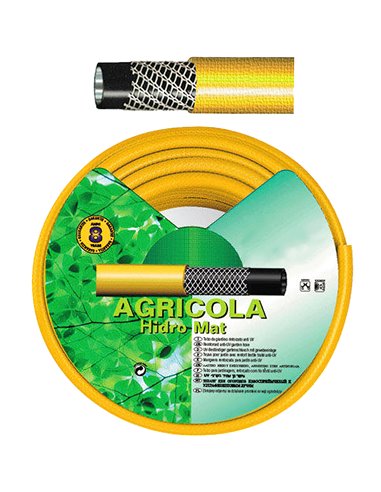 Manguera Amarilla Hidro Mat 19 mm. - 3/4"   Rollo 50 Metros