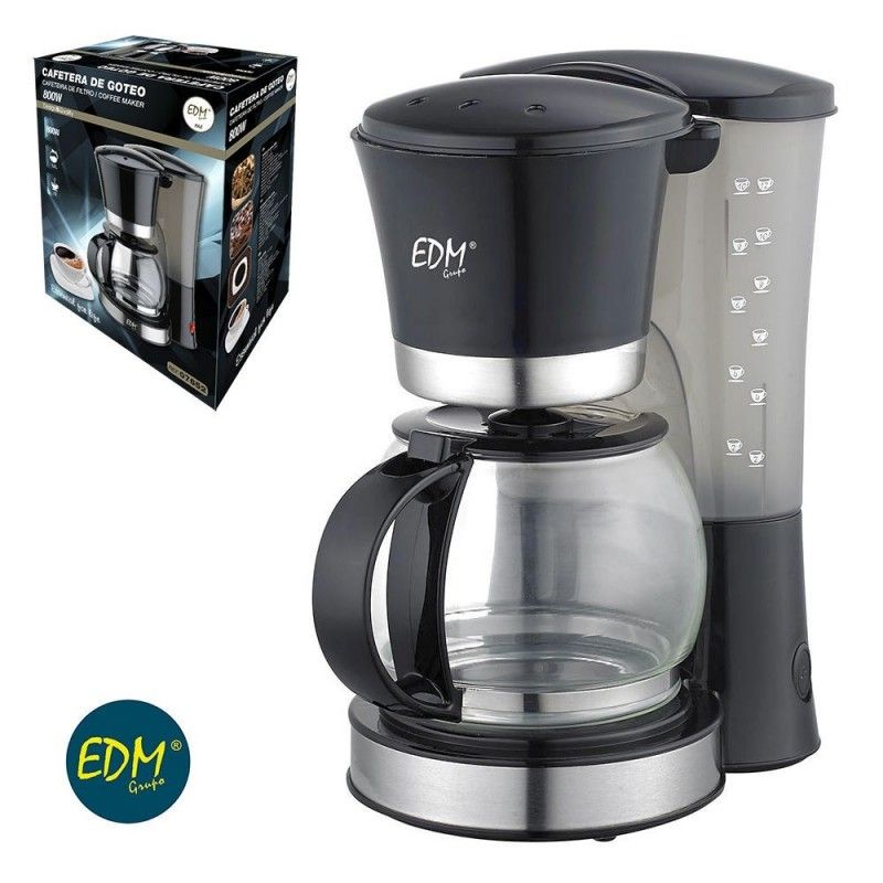 Cafetera de goteo 12 tazas 1,2l 800w EDM