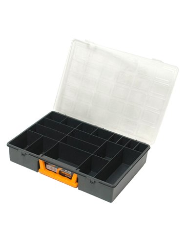 Maletin Organizador Plastico 18 Compartimentos 360x252x64 mm.