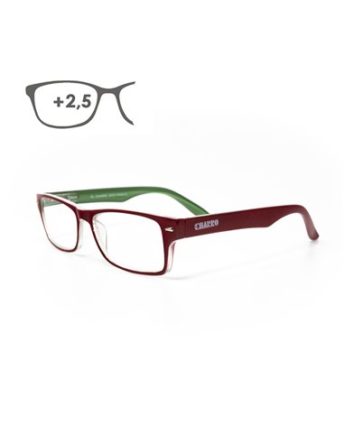 Gafas Lectura Kansas Rojo / Verde. Aumento +2,5