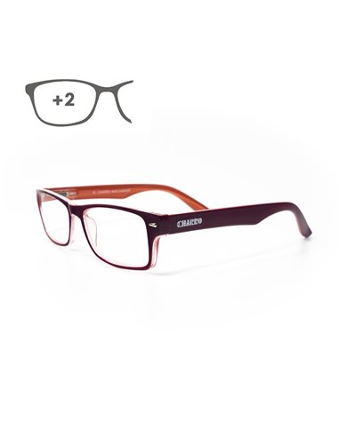 Óculos de leitura Kansas Roxo / Laranja. Aumento +2,0