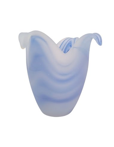 Tulip Glass Shade LILIUM Linear Blue 10x12cm