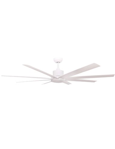 Ventilador de teto Diongo com controle Ø165 8 lâminas DC Branco