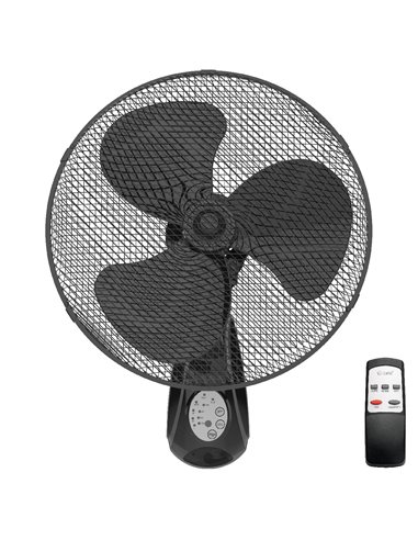 Ventilador de pared Sautar con mando Ø43cm 45W Negro