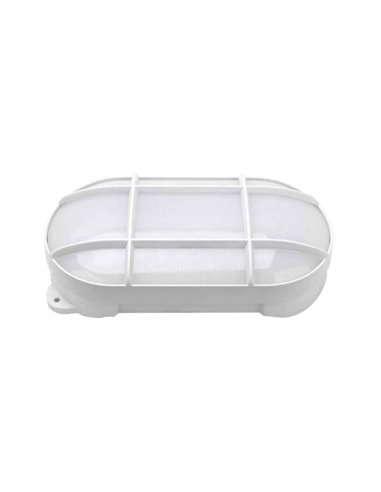 Aplique LED oval Cercis com grade 15W 4000K Branco