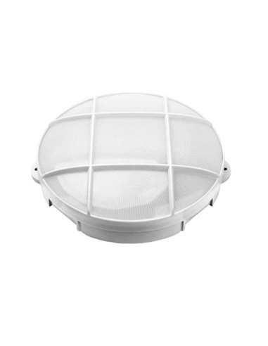 Aplique LED redondo Oxalis con rejilla 15W 4000K Blanco