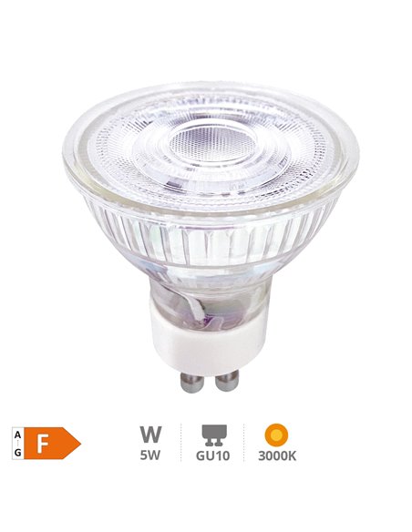 Bombilla LED dicroica cristal 38º 5W GU10 3000K
