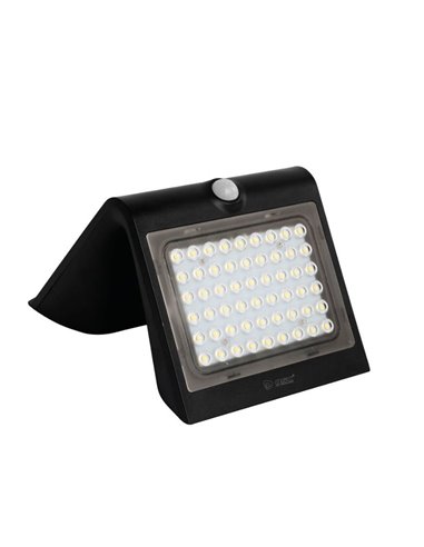 Aplique solar LED Lukulu con sensor de movimiento y crepuscular 4W 6000K Negro