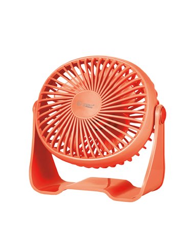 Mini ventilador sobremesa USB Alua Ø15cm 3W Rojo