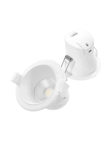 Aro rendondo empotrable LED Mandani 7W 3000-4000-6500K antideslumbramiento Blanco