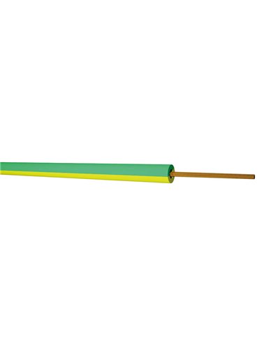 Rollo 100M Cable flexible (1x1.5mm) Verde/Amarillo