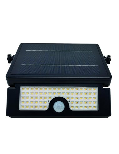 Foco proyector solar LED Cela con sensor de movimiento y crepuscular 6W 3000 - 4000 - 6000K IP54 Negro