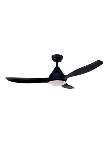 Ventilador techo Luma con luz CCT regulable y mando Ø117 3 aspas DC Negro