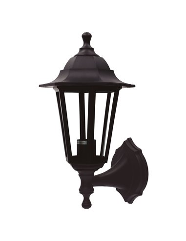 Farol de jardín brazo reversible Serie Bagan E27 IP44 Negro