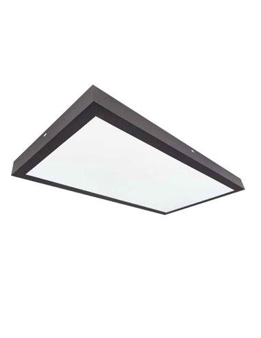 Panel superficie LED rectangular Kisongo 60x30cm 24W 6000K Negro