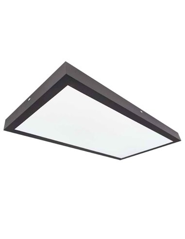 Panel superficie LED rectangular Kisongo 90x30cm 36W 6000K Negro