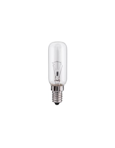 Bombilla incandescente tubular trensparente 25w e14