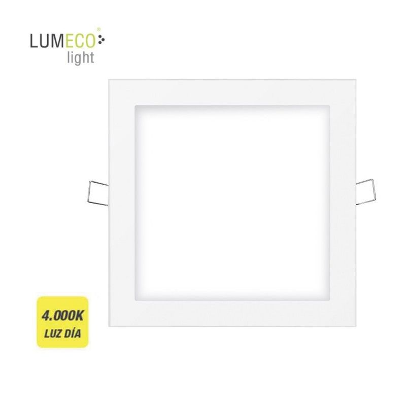 Downlight LED quadrado embutido 20w luz diurna 4000k 1500lm Cor branca 22x22cm EDM