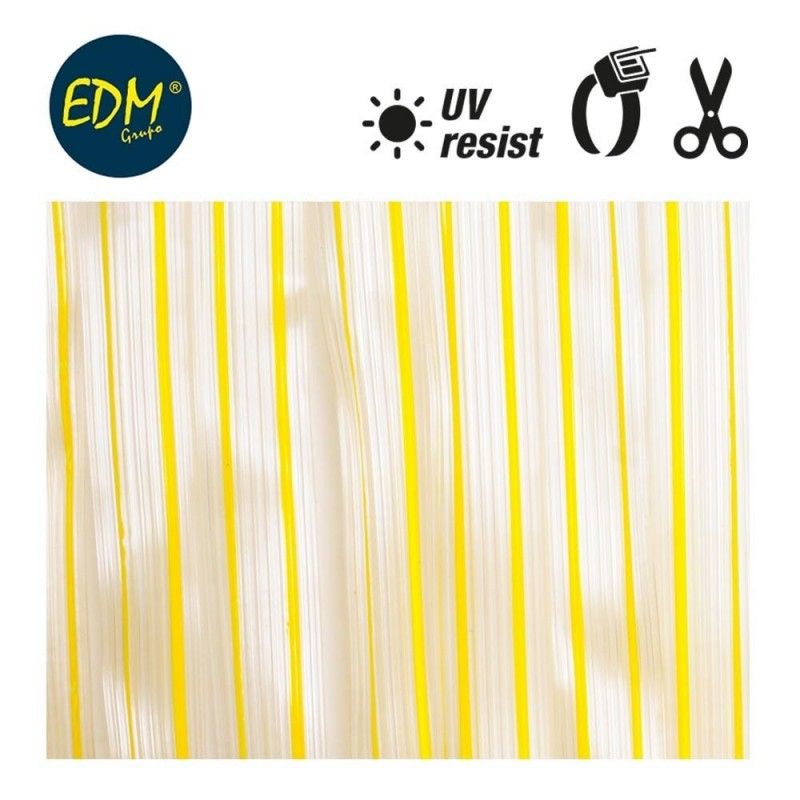 Cortina cinta  amarillo-transparente plastico 90x210cm 32 tiras EDM