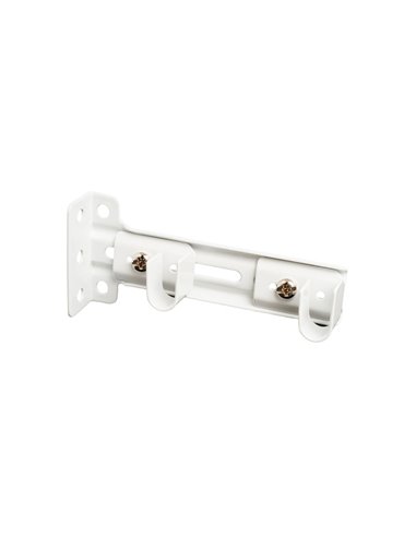 Soporte doble riel reforzado blanco (2 uds) cintacor - storplanet