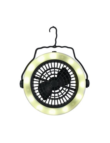 Luz y ventilador para acampar ø19,5 x 6,3 cm grundig