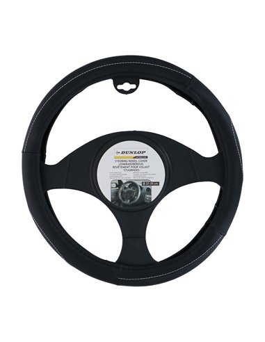 Funda para volante de 38 cm detalle gris dunlop