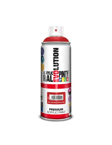 Pintura en spray pintyplus evolution 520cc ral 3020 matt traffic red