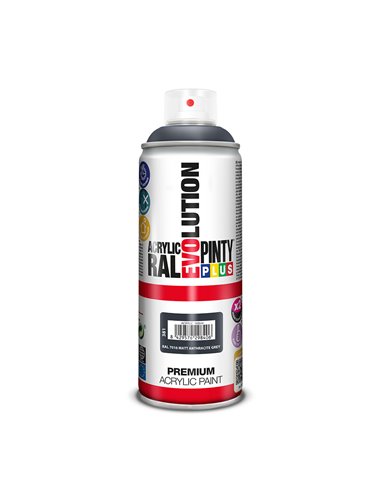 Pintura en spray pintyplus evolution 520cc ral 7016 matt anthracite grey