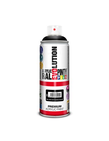 Pintura en spray pintyplus evolution 520cc ral 9004 matt signal black