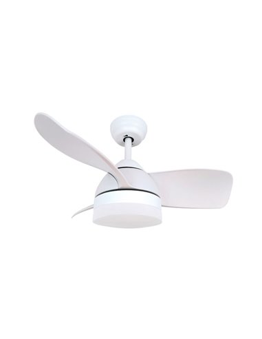 Ventilador de teto Namuno com luz CCT regulável e controle Ø71 3 lâminas DC Branco