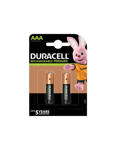 Bateria recarregável Duracell hr03 blister de 900 mah (2 unidades)