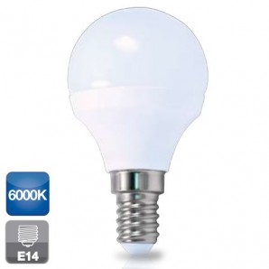 Bombilla esférica E14 formato P45 6.5W - 60W