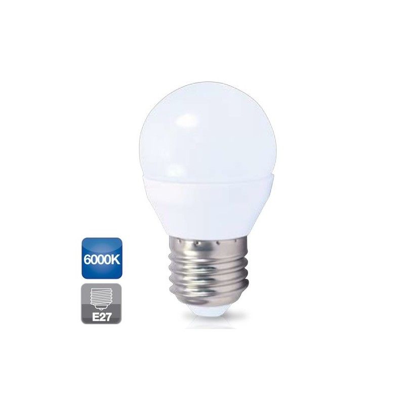 Lâmpada LED esférica E27 4W luz fria 6000K 320 lm GSC 2001560