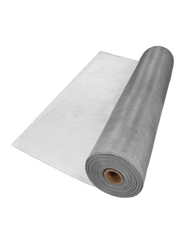 Tela Mosquitera Aluminio 18x14 Ancho 80 cm. Rollo 30 Metros. Malla Mosquitera Aluminio Anti Mosquitos, Antimoscas,