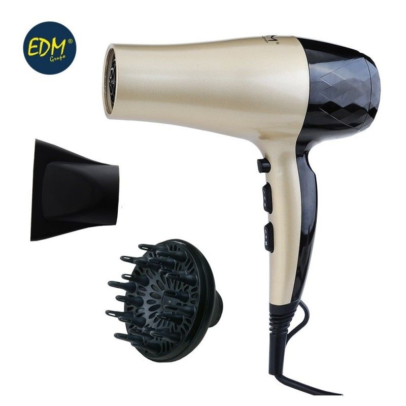 Secador de pelo 1.800- 2.200w incluye  difusor EDM