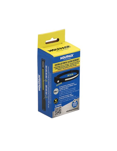 Linterna Led Frontal Cabeza Ajustable 350 Lumenes 4 Modos, Cinta Ajustable, Bateria Recargable Con Sensor Movimiento