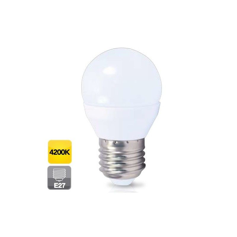 Bombilla de led esférica E27 6W luz día 4200K 560 lm GSC 2002368