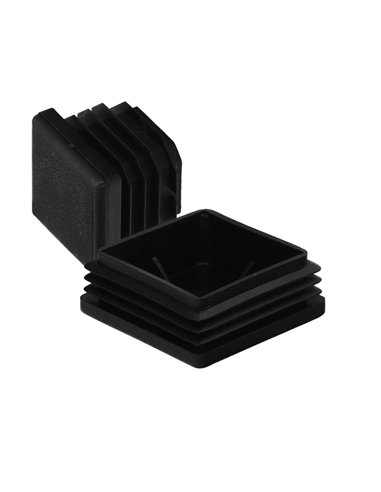 Contera Interior Plastico Cuadrada 60x60 mm. Color Negro. Bolsa 50 Unidades. Contera Mesa, Silla, Muebles, Estanteria