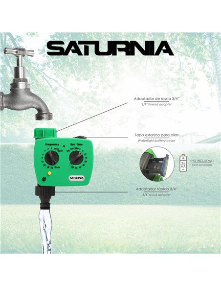 Programador Riego Analogico / Mecanico De Grifo Con 1 Salida 3/4"