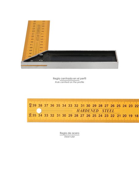 Escuadra Metalica 400 mm. Escuadra Carpintero, Escuadra Construcción,