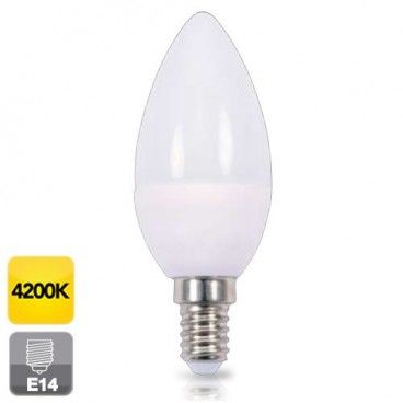 Bombilla de led de vela E14 5W luz día 4200K 470 lm GSC 2002348