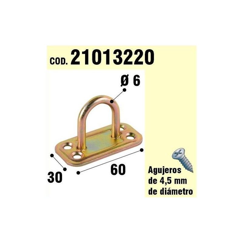 Suporte de Argola em Madeira Bicromato Ø 6 mm.